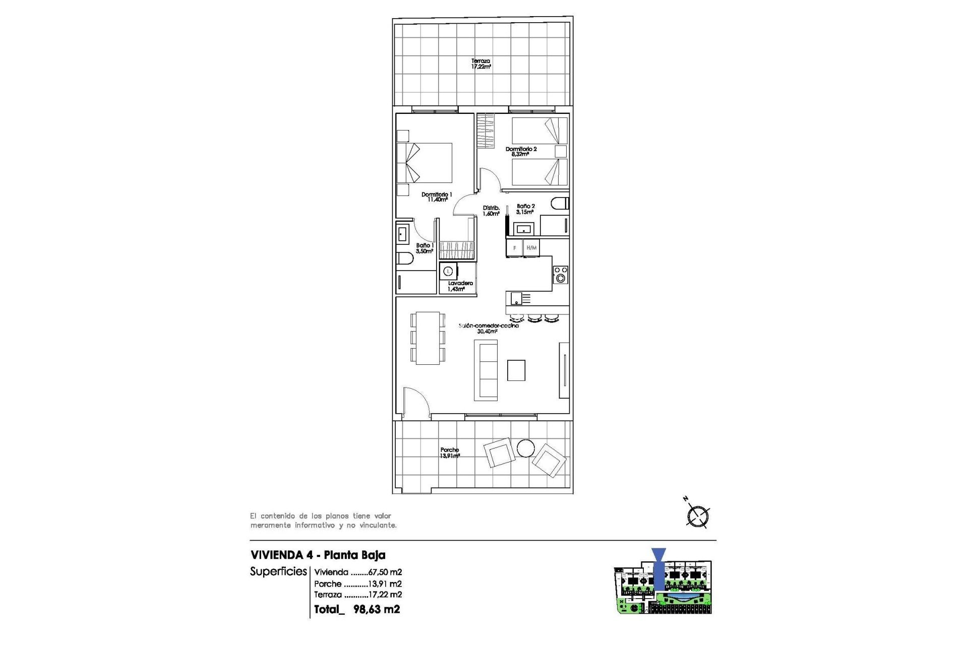 New Build - Bungalow -
Pilar de la Horadada - Parque Ramon eugenio Escudero