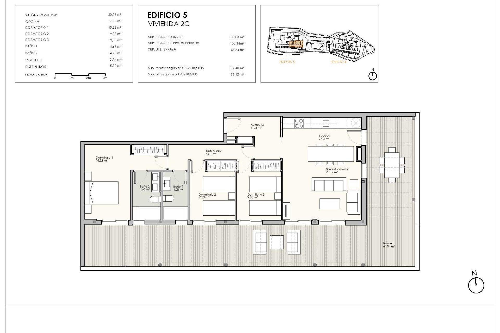 Nouvelle construction - Attique -
Casares