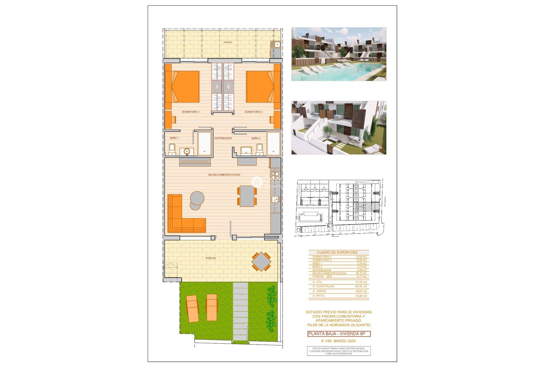 Nowy budynek - Bungalow -
Pilar de la Horadada - pueblo