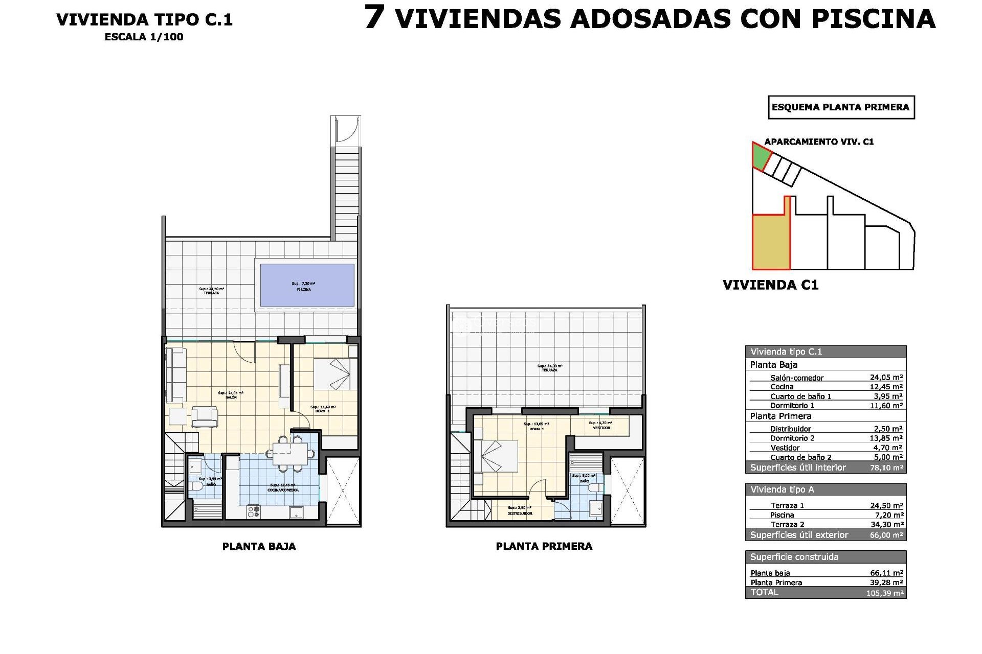 Nowy budynek - Bungalow -
Pilar de la Horadada - pueblo