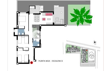 Nowy budynek - Ground floor apartment -
Denia