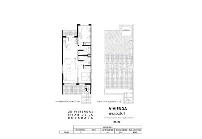 Nowy budynek - Bungalow -
Pilar de la Horadada - pueblo